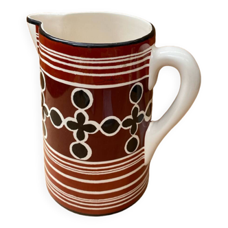 Old souleiado pitcher africa model in ceramic limited series vintage