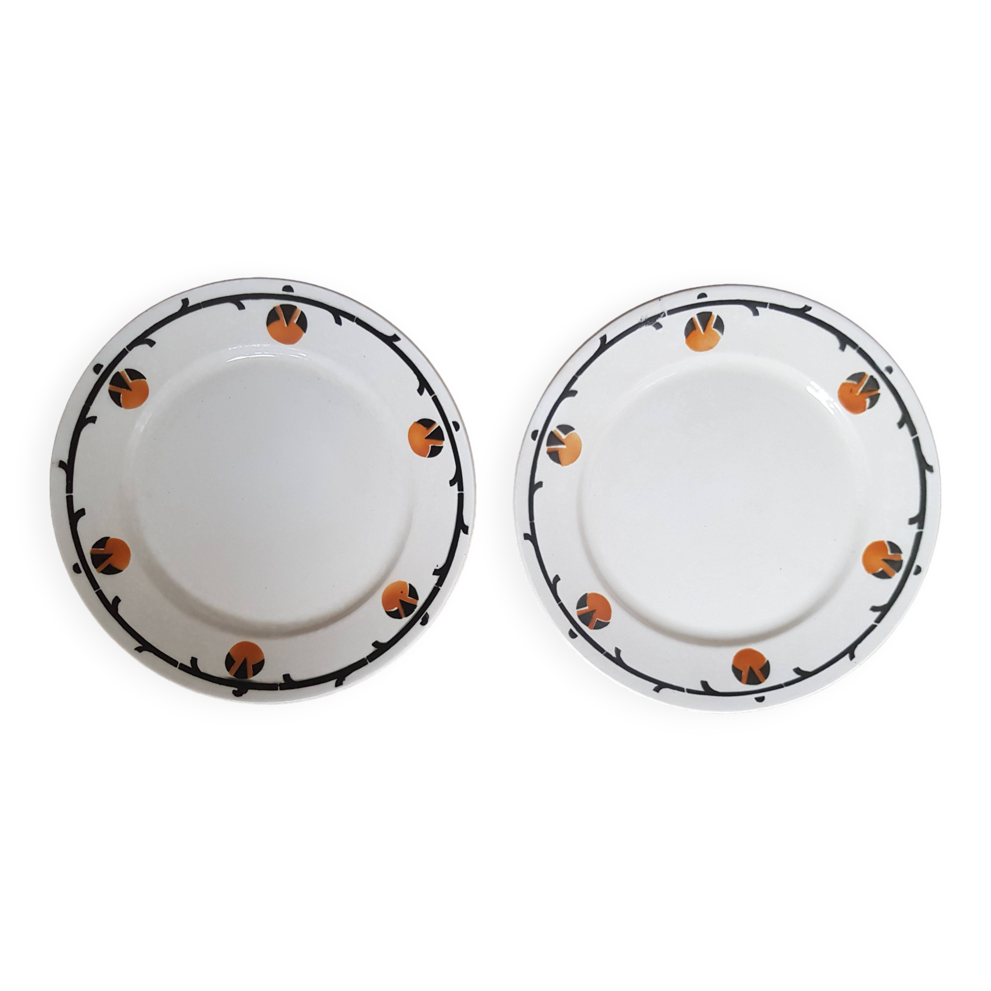 Set of 2 vintage Badonviller dessert plates
