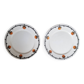Lot de 2 assiettes à dessert vintage badonviller