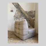 Chauffeuse beka , 1970 en velours tricoté