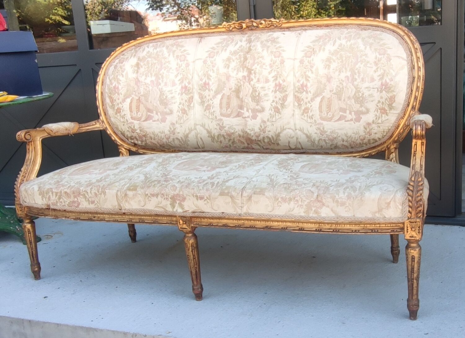 Old Louis XVI style bench