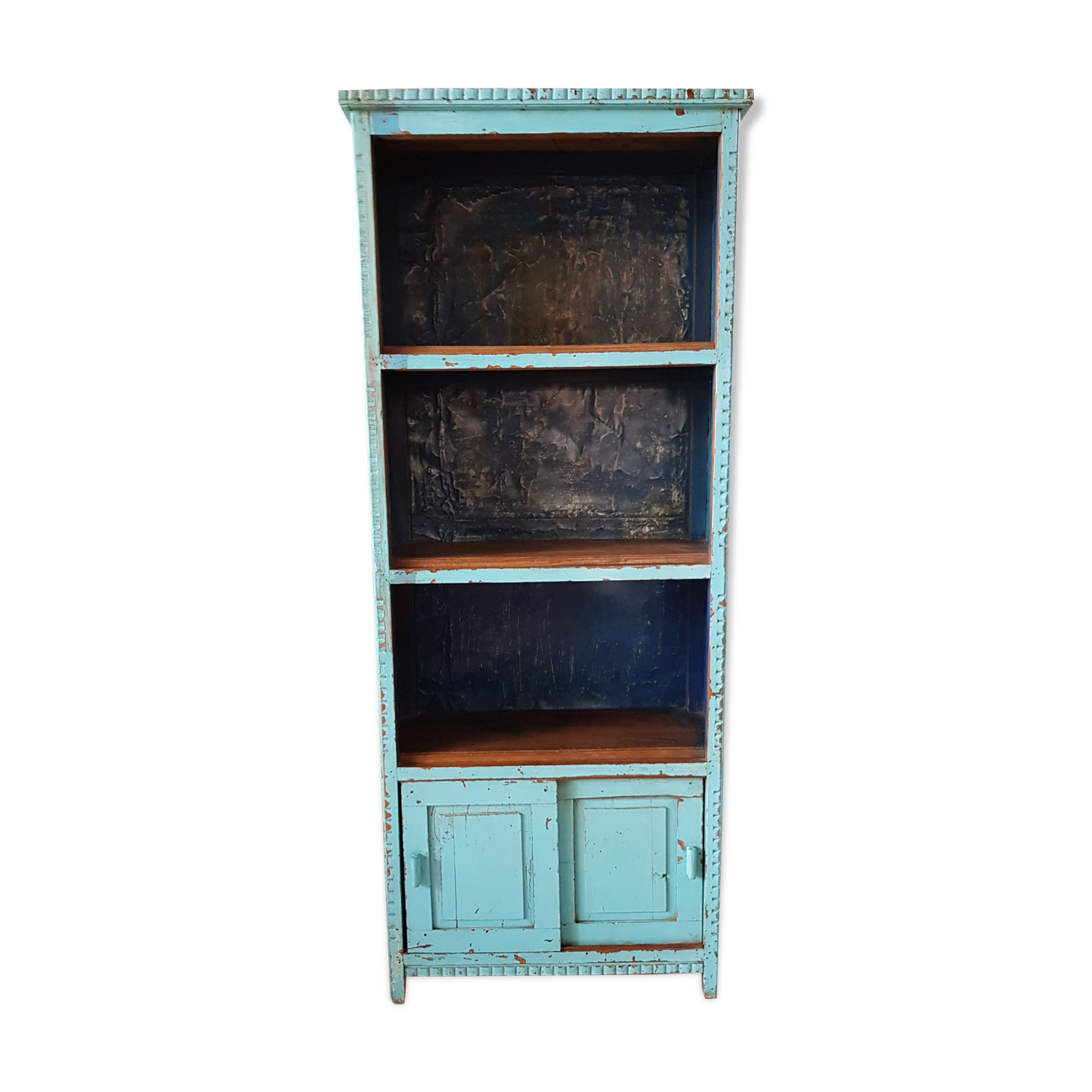 Library in teak and metal