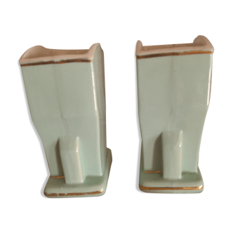 Semi-porcelain ceramic vases