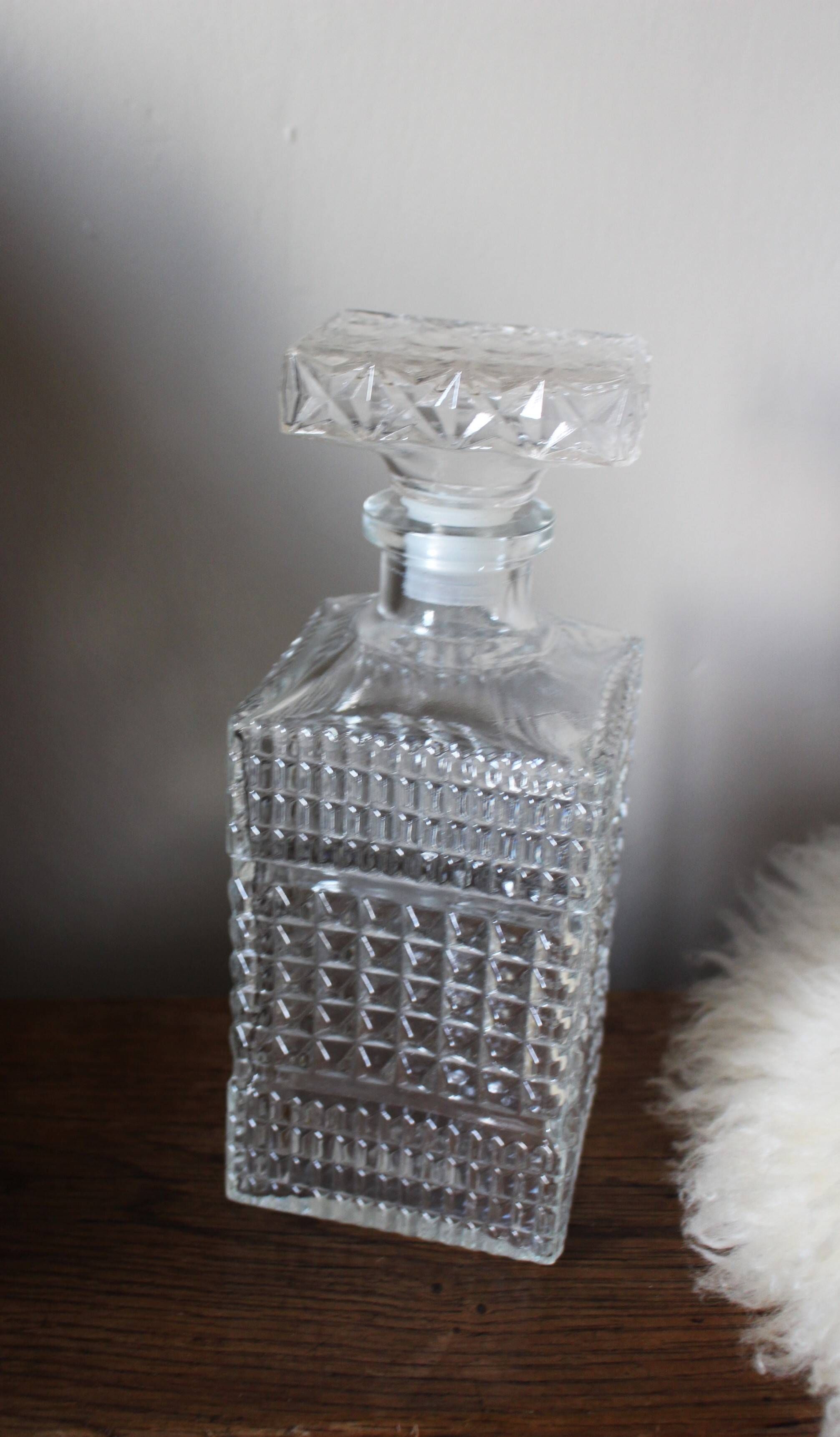Glass Whiskey Decanter, 80s