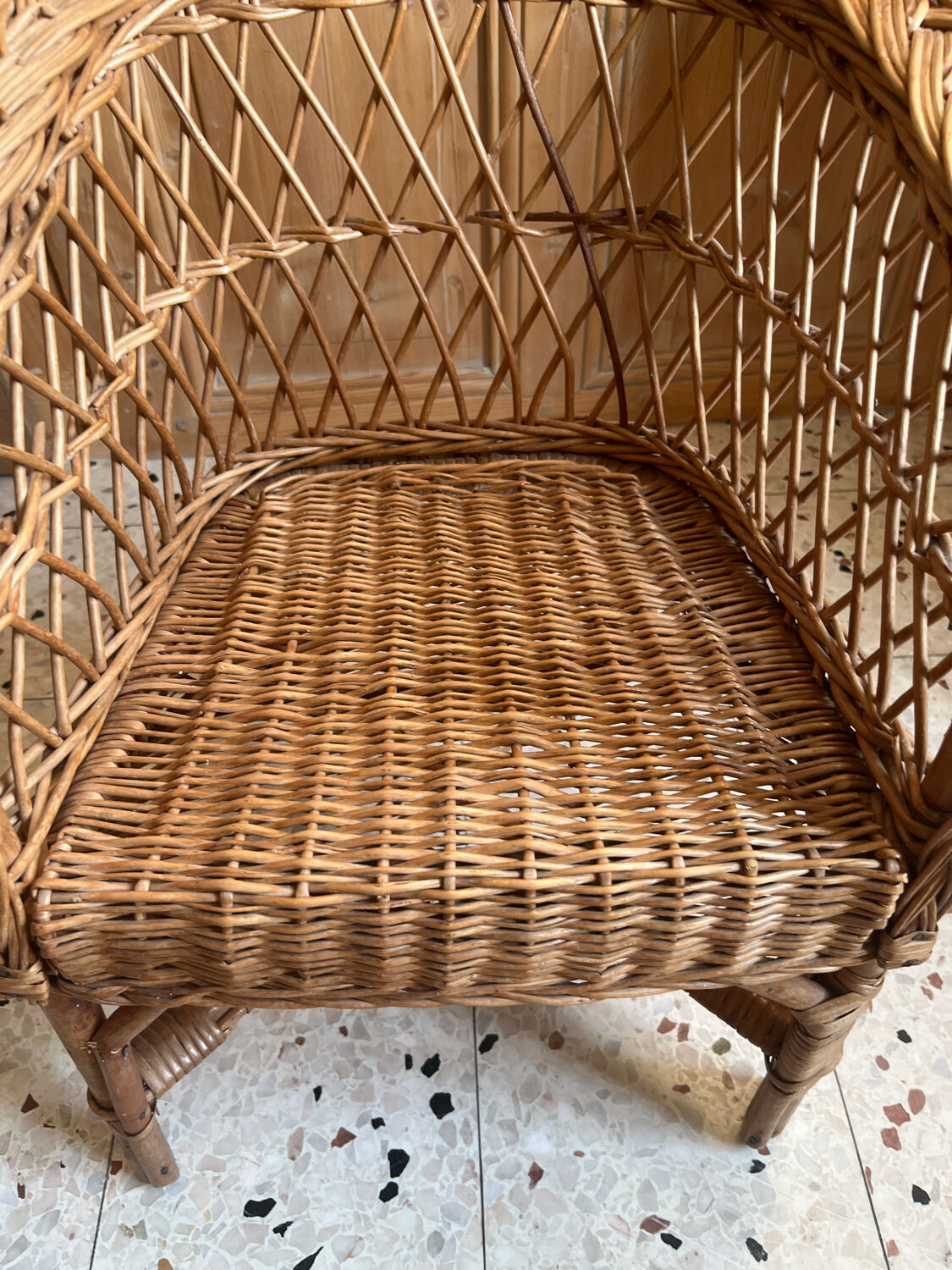 Child's wicker armchair