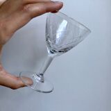 Lot 6 verres à vin en cristal gravé années 50