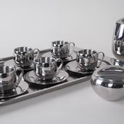 Service à café et à thé, design italien, années 1980, fabriqué en Italie.