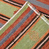 Tapis Kilim Vintage tissé à la main 6x8, 177x242Cm