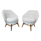 Mid-Century Modern Pair of Armchairs, Austro-Hungarian, 1960s - New Upholstery