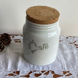 “Coffee” porcelain pot with cork stopper