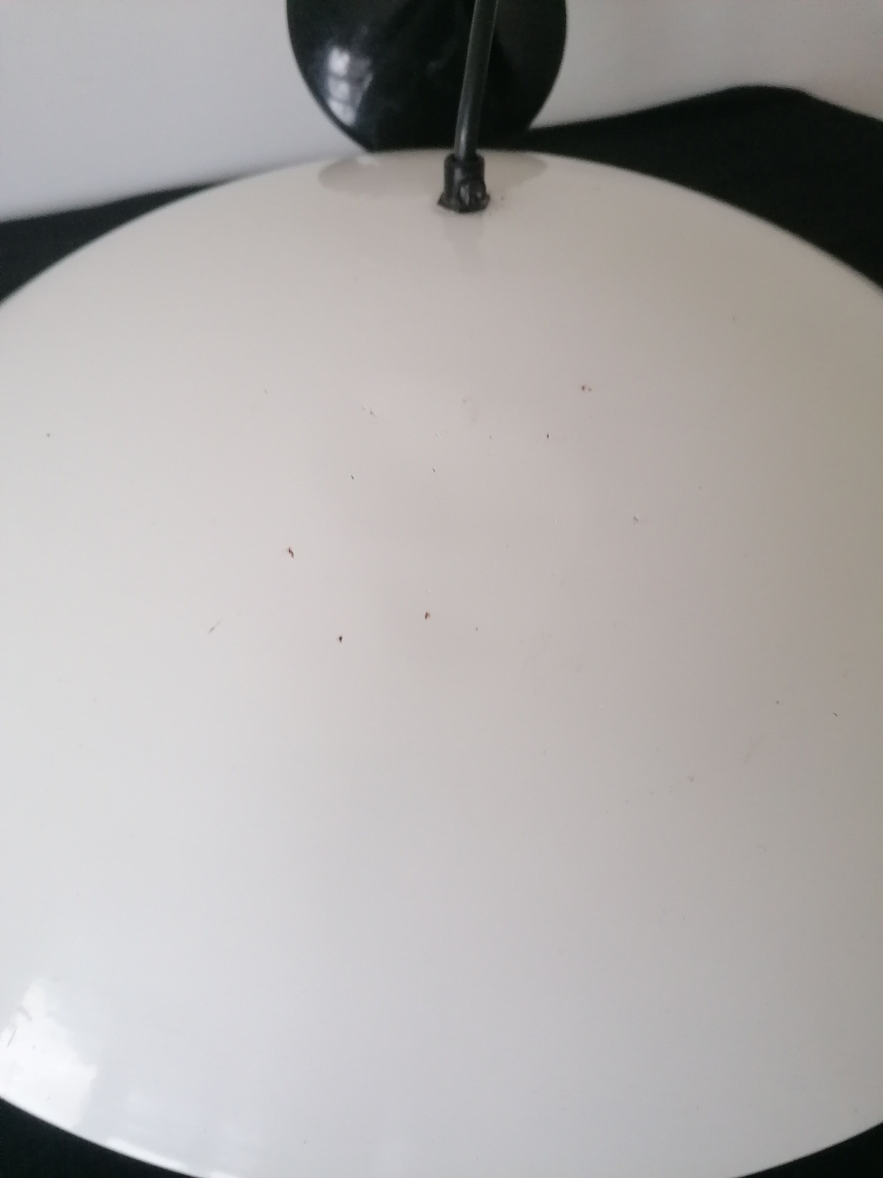 Suspension Lita - white tole - 45 cm - industrial type - 1960's