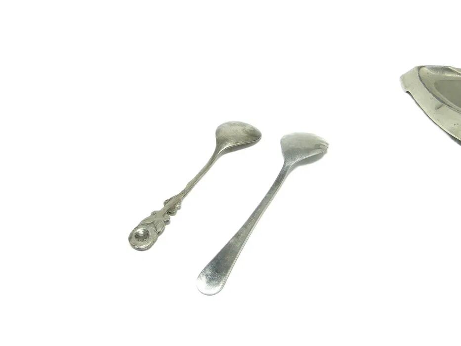 AAR Pair of Tea Spoons, Silver-Plated Brass, Poland, 1960s