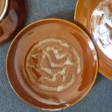 Set of 5 small plates, retro Polish ceramic Pruszkow