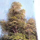 Antique oil painting. Country house - signed G. Monroe