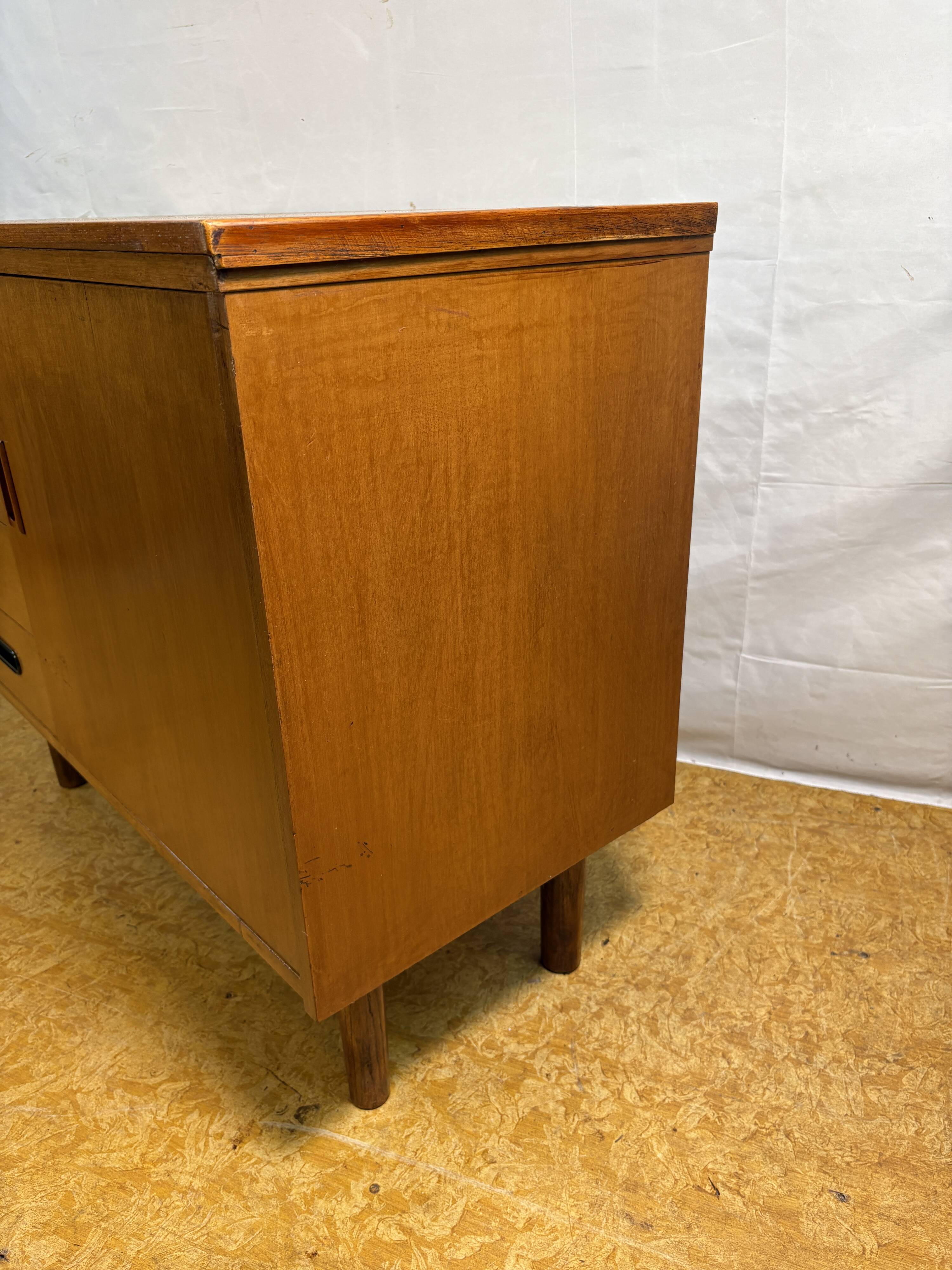 Vintage Mid-Century Teak Small Sideboard | 1960s | Scandinavian Compact