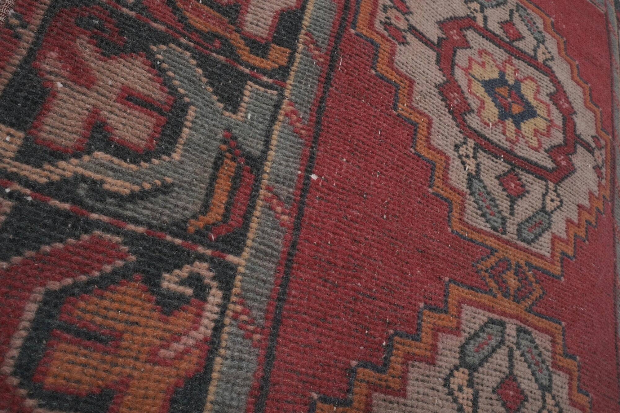 Vintage Turkish hallway rug 91x285 cm