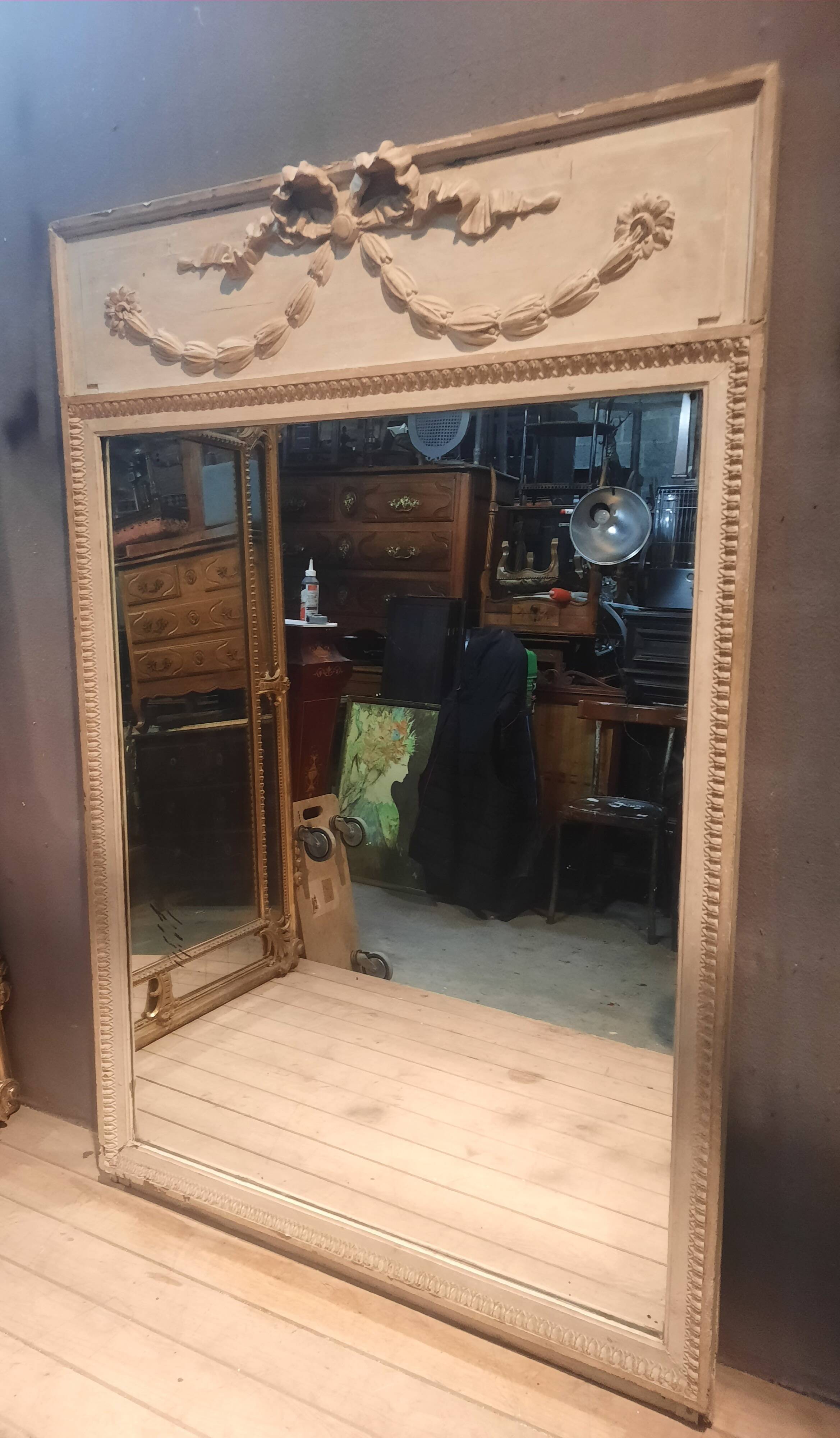Louis XVI style wooden trumeau
