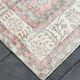 Soft Pink Oversize Vintage Turkish Floral Carpet Rug, 219x313 Cm