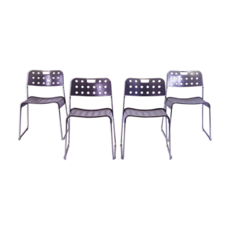 Omstak stacking chairs by Rodney Kinsman for Bieffeplast, 1970s