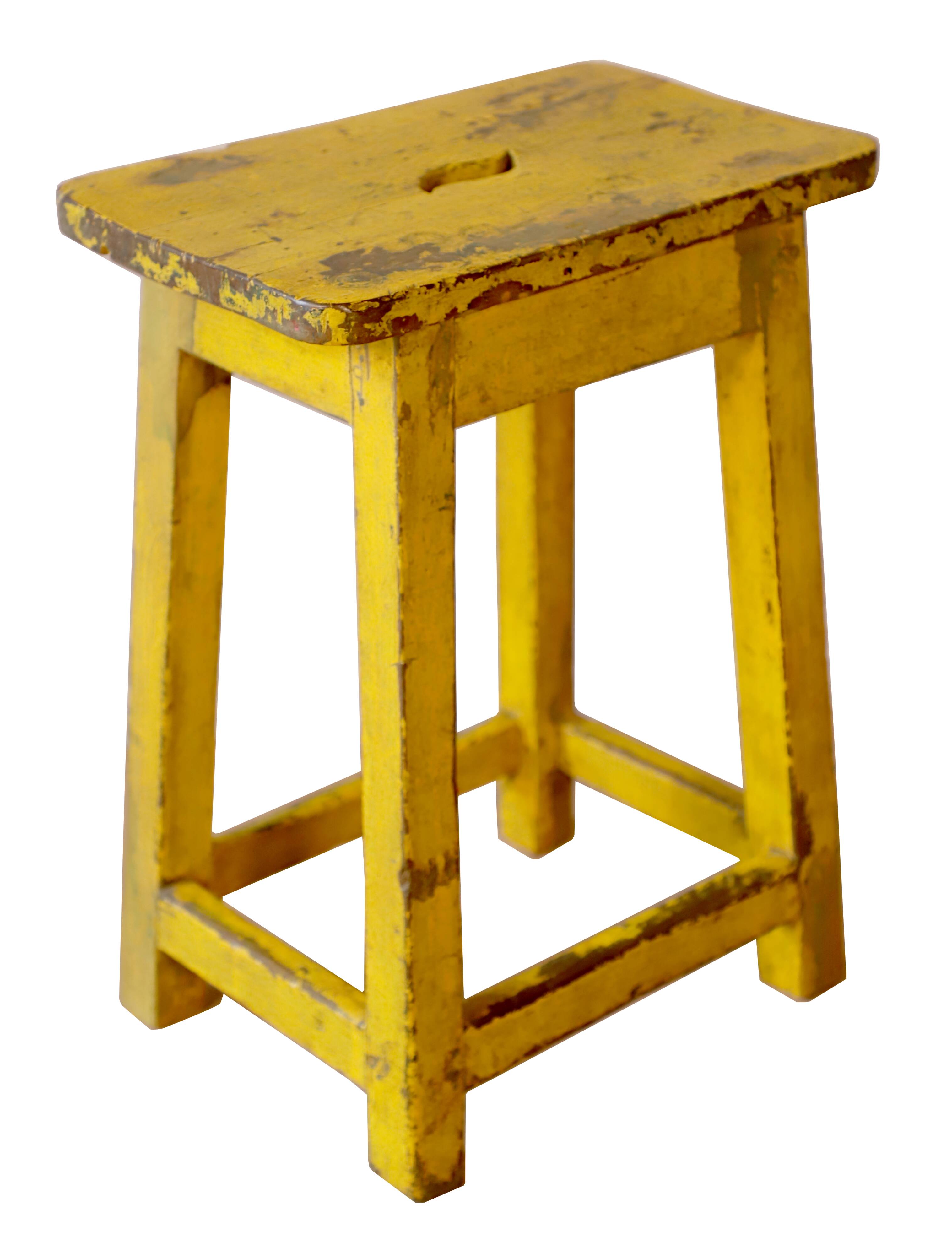 Old Burmese teak workshop stool
