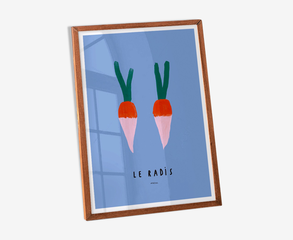 Affiche murale radis du potager 30cm*40cm