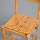 Pair of pine chairs, Maison Regain, France, circa 1970