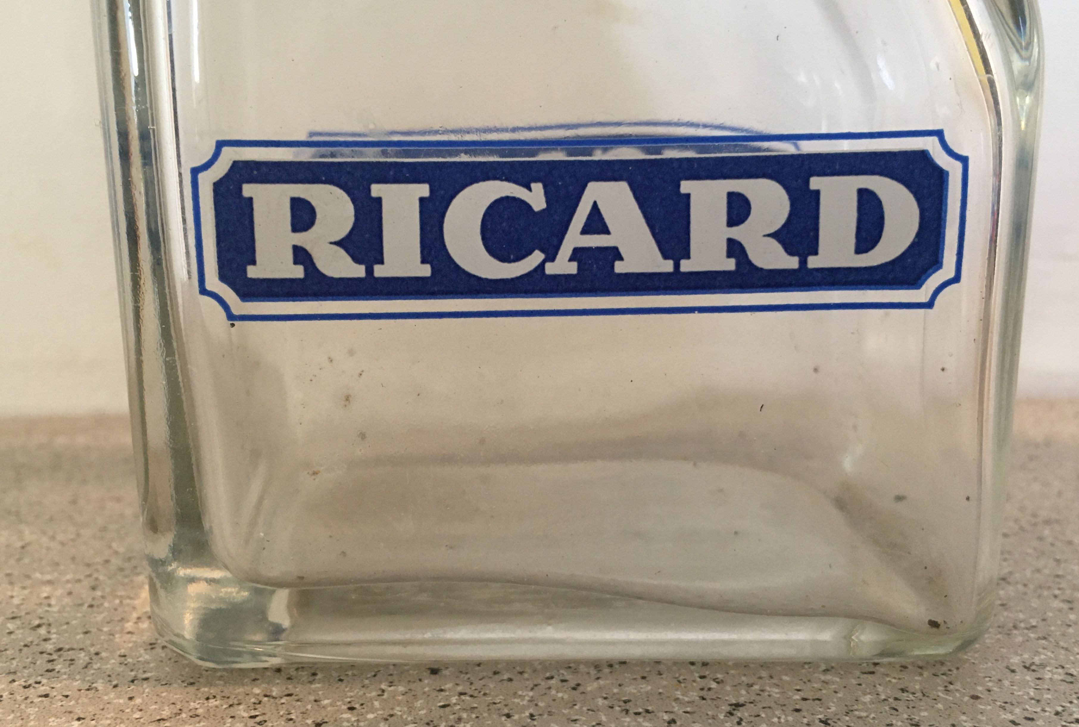 Ricard carafe in vintage glass 70s 1/2 liter