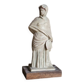 Tanagra Sculpture "Woman with Fan"