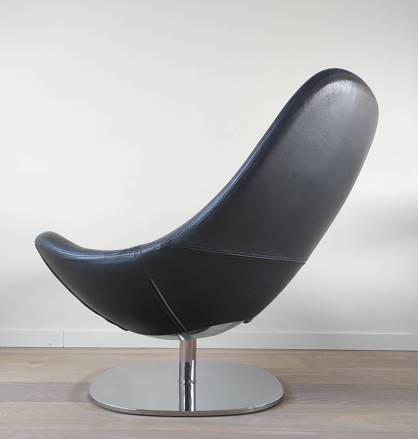 Pair of Tirup Ikea leather armchairs