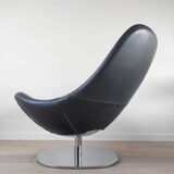 Pair of Tirup Ikea leather armchairs
