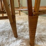 Vintage rattan rocking chair for children