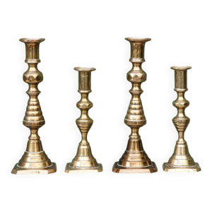 Lot de 4 bougeoirs en