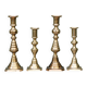 Set of 4 brass candlesticks, England, late 19th century