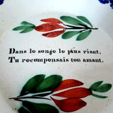 Pair of chatty earthenware plates 19th century