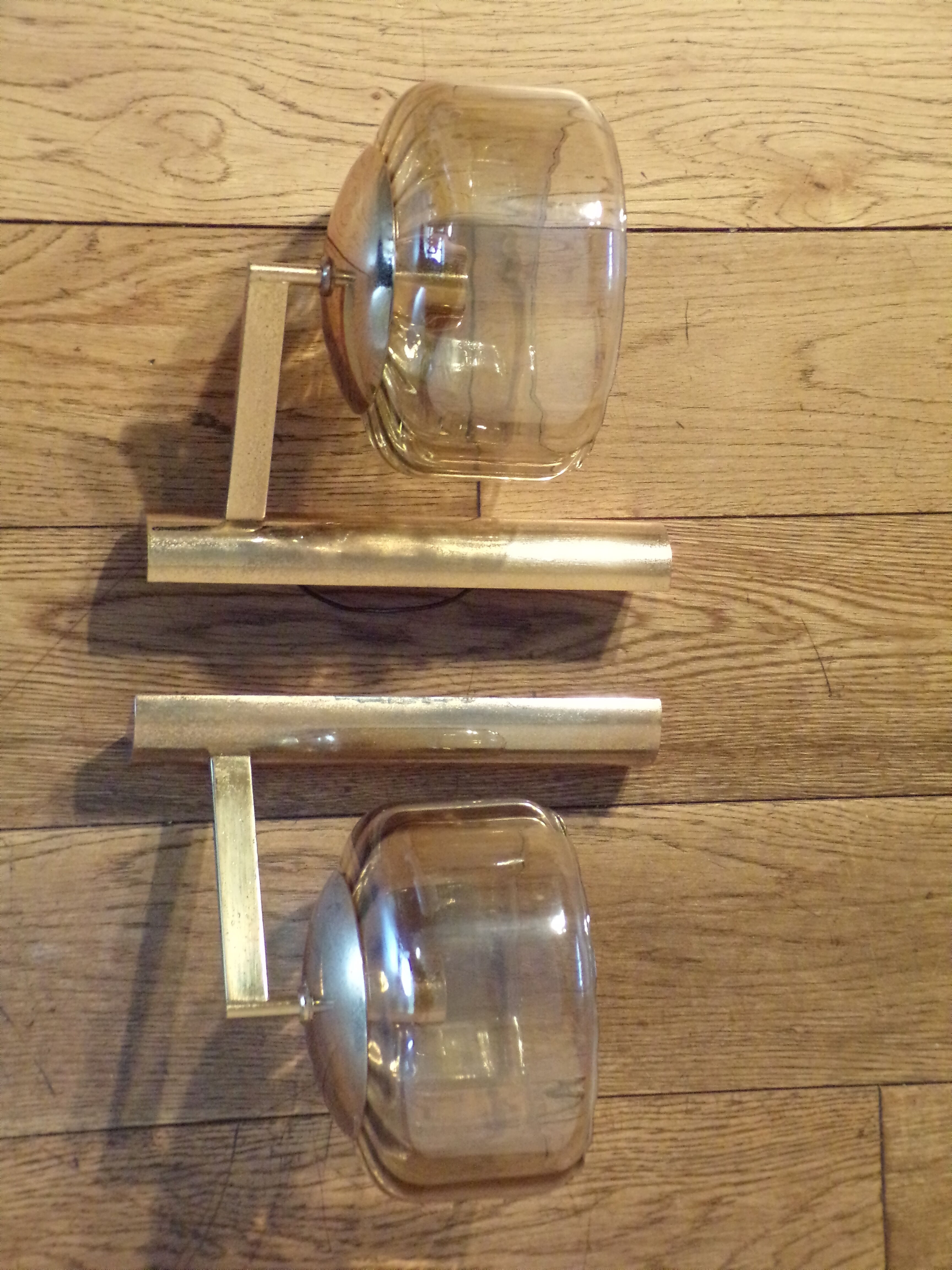 Pair of golden Sciolari House wall light