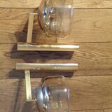 Pair of golden Sciolari House wall light