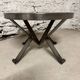 Vintage round ceramic and wrought iron coffee table