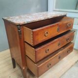 Transitional style inlaid chest of drawers