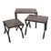 Slate stone brutalist nesting tables, 1970s, france