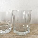 Verres à whisky, verres à eau dépareillés