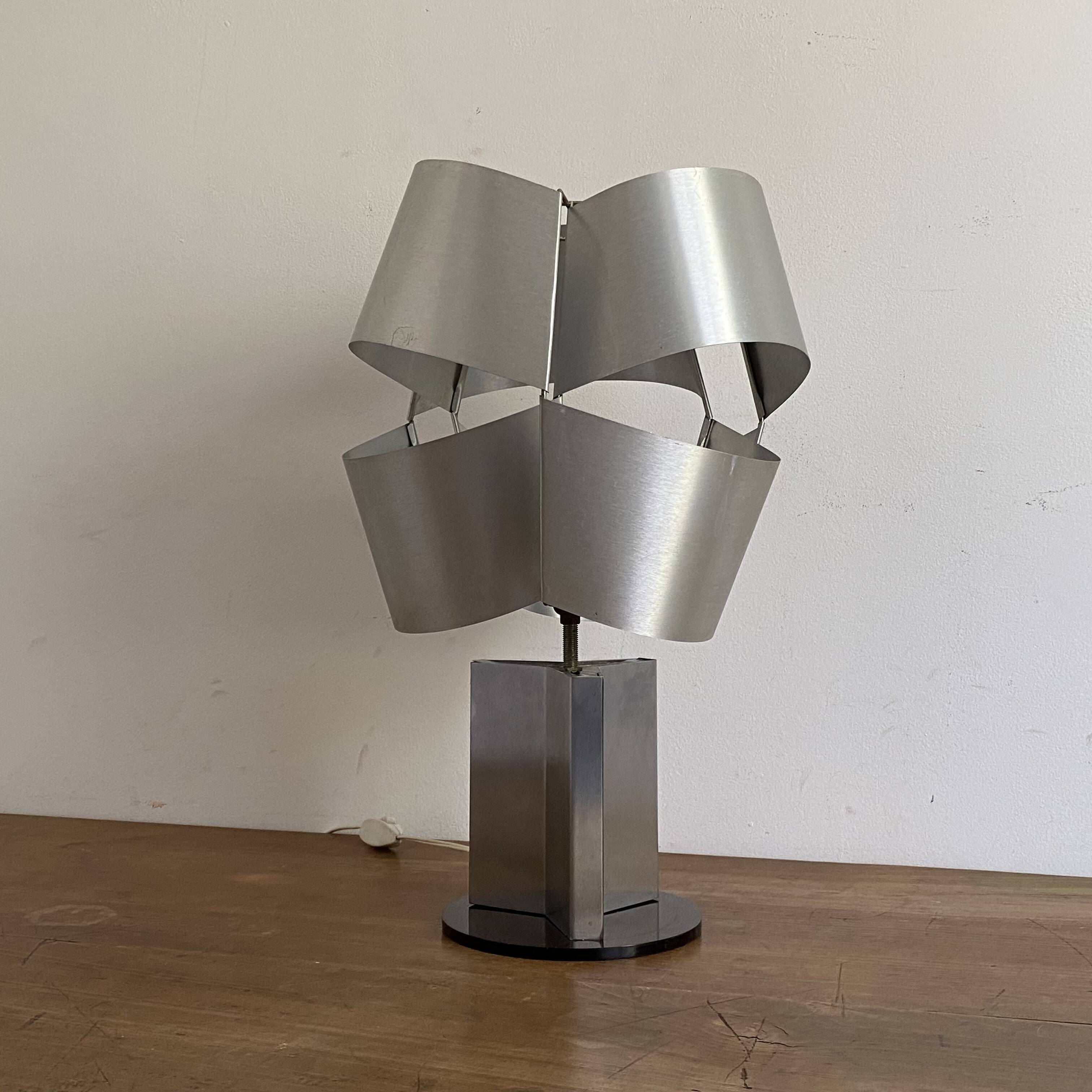 Space age lamp with max sauze lampshade. 1970.