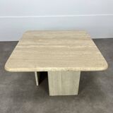 Square travertine coffee table