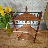 Vintage wooden corner shelf