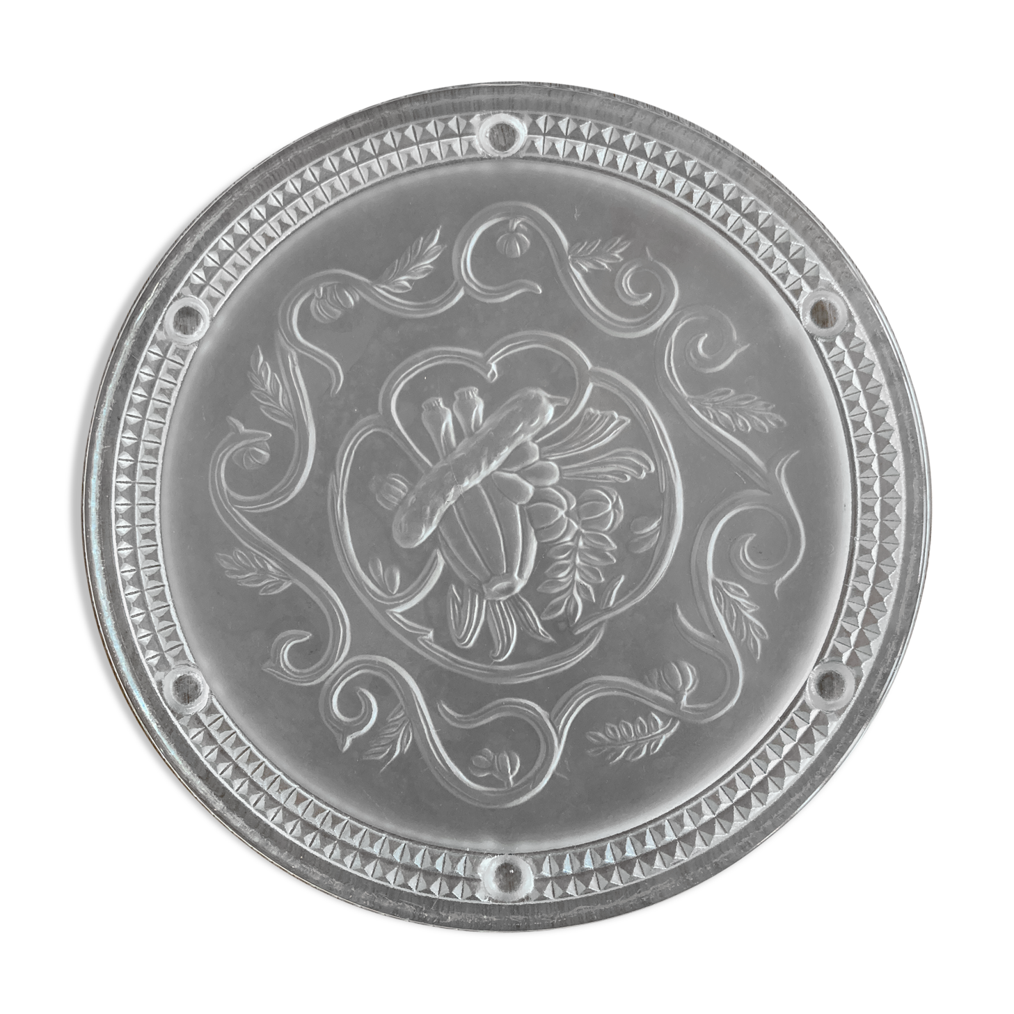 30s sandblasted glass coaster