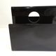 Black plexiglass magazine rack / vintage / 1980s
