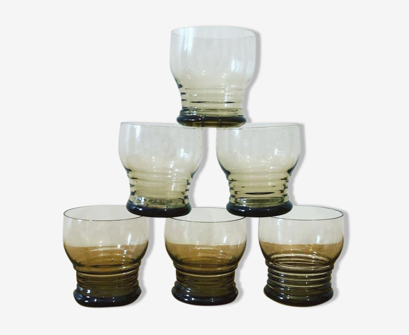 Lot de 6 verres vintage