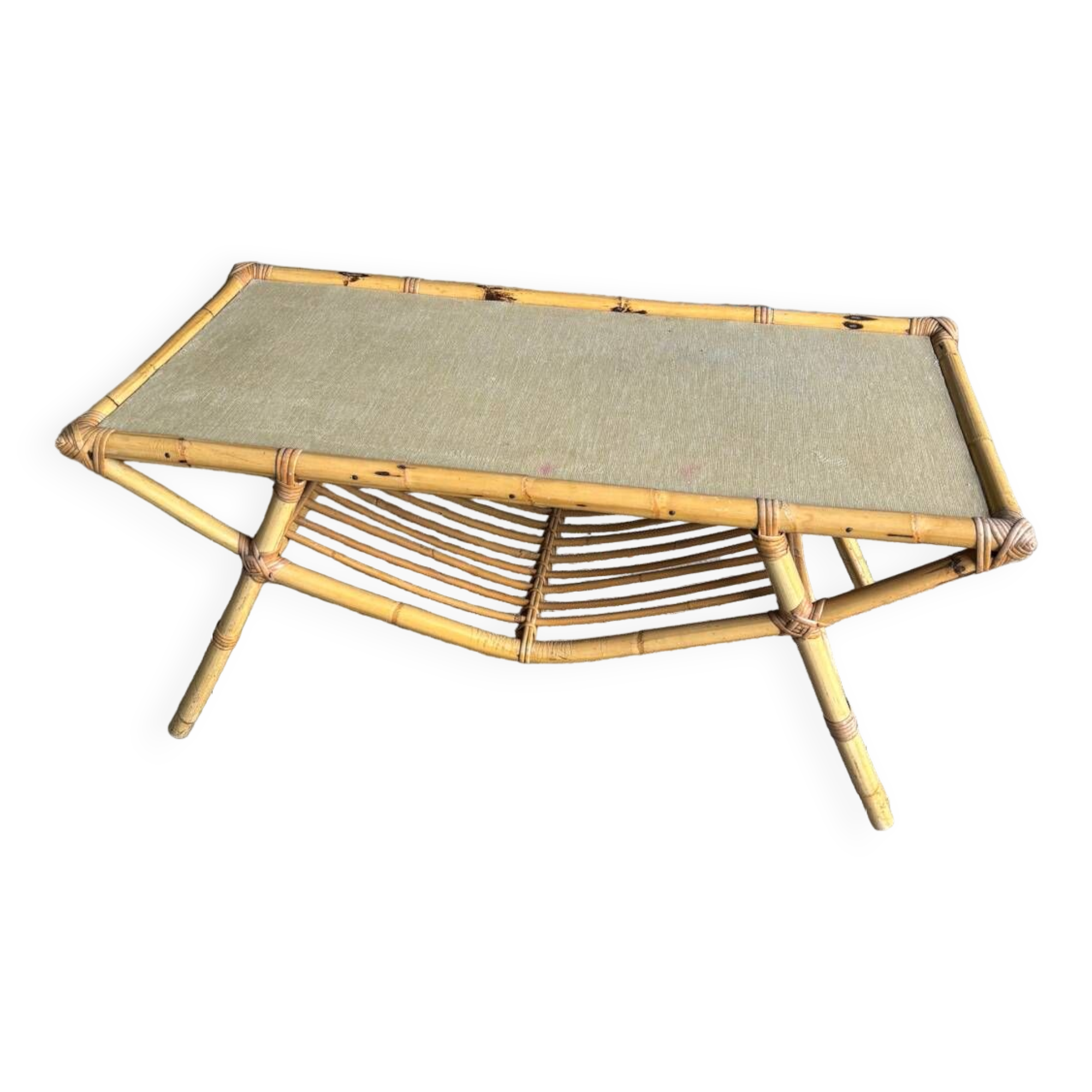 Vintage rattan table