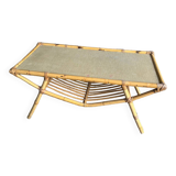 Vintage rattan table