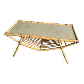 Vintage rattan table