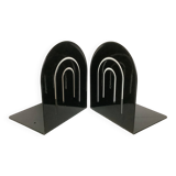 Pair of black metal arched bookends